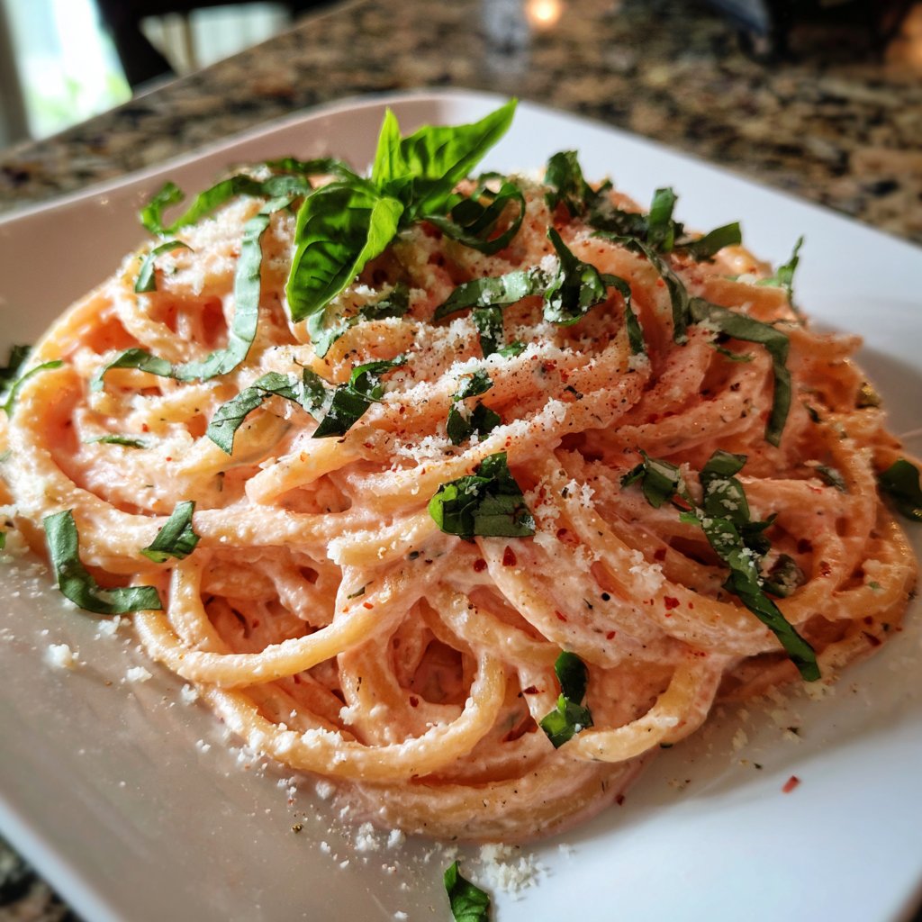 Rose Pasta with Creamy Pink Sauce