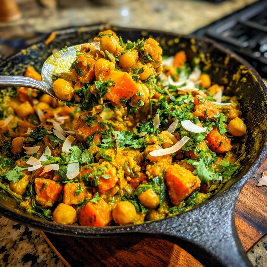 Jamaican Coconut Lime Chickpea Skillet