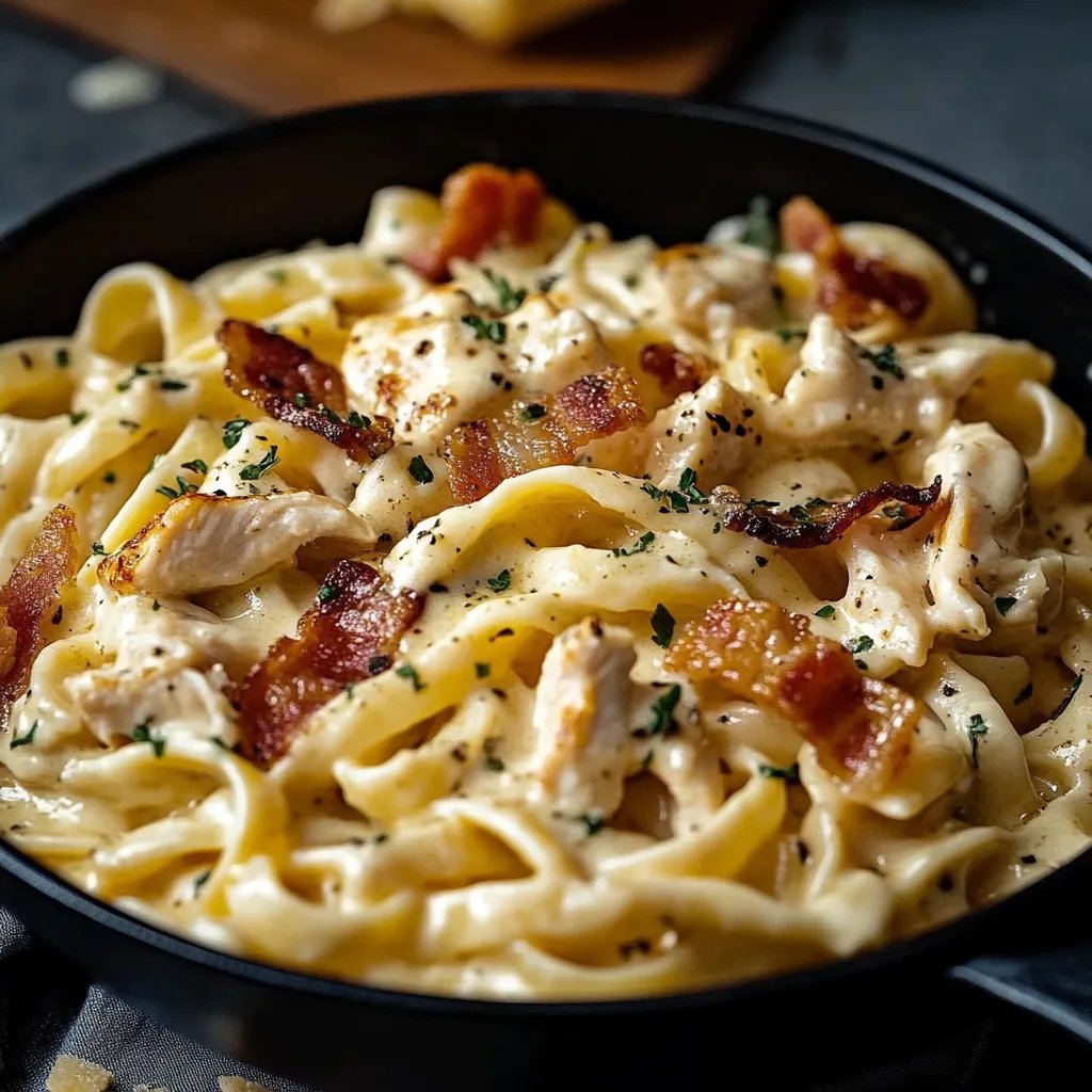 Creamy Chicken Bacon Ranch Pasta