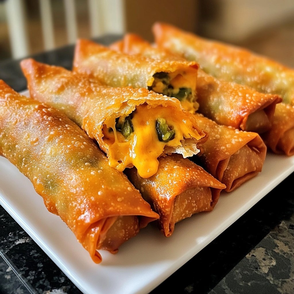 Tasty Finger Food Mini Jalapeno Popper Egg Rolls