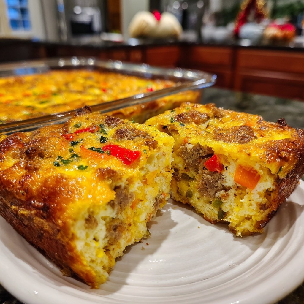 Keto Breakfast Sausage Egg Bake