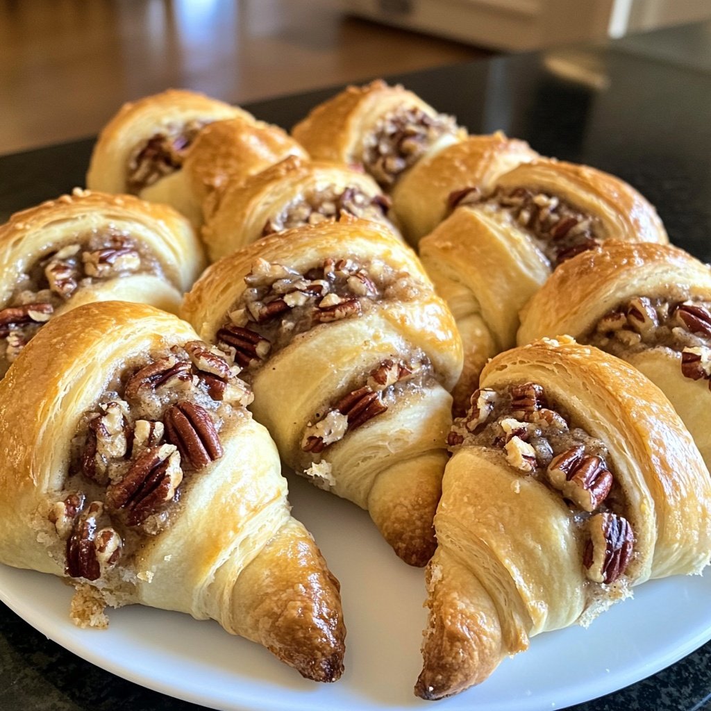 Buttery Crescent Rolls with Pecan Filling