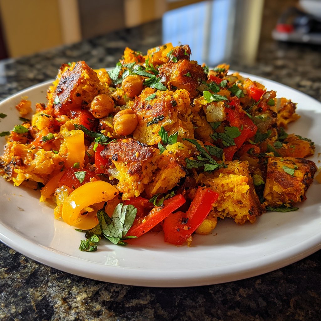Spiced Sweet Potato Chickpea Hash