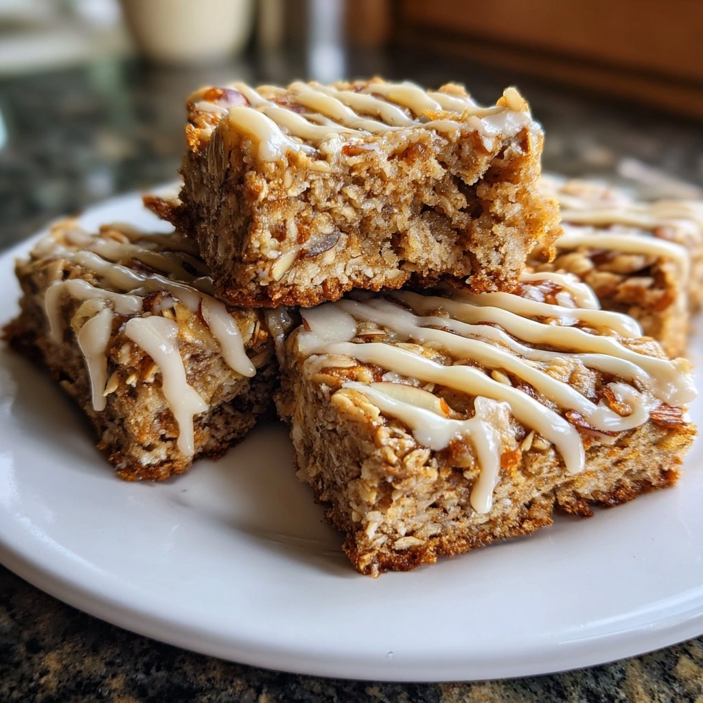 Vanilla Almond Oat Breakfast Squares