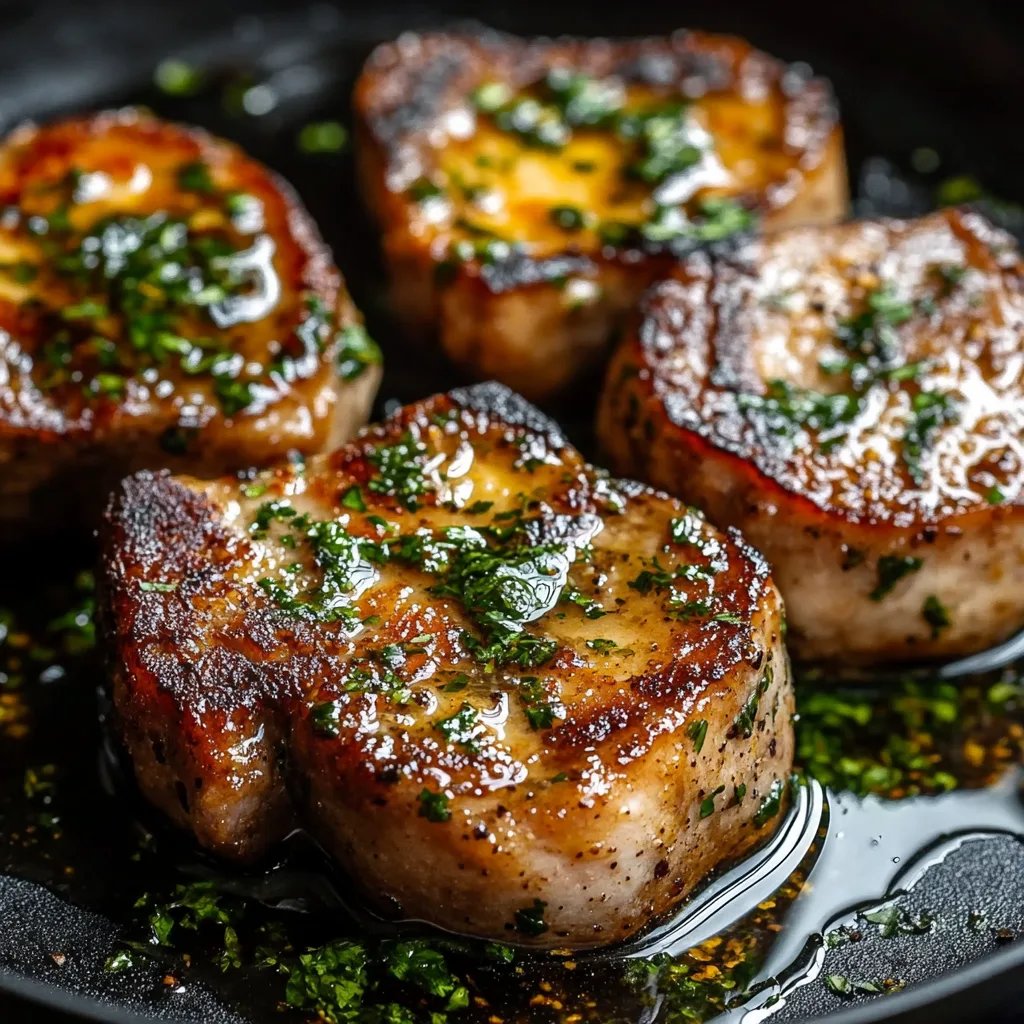 Garlic Butter Pan Seared Pork Chops (20-Minutes)