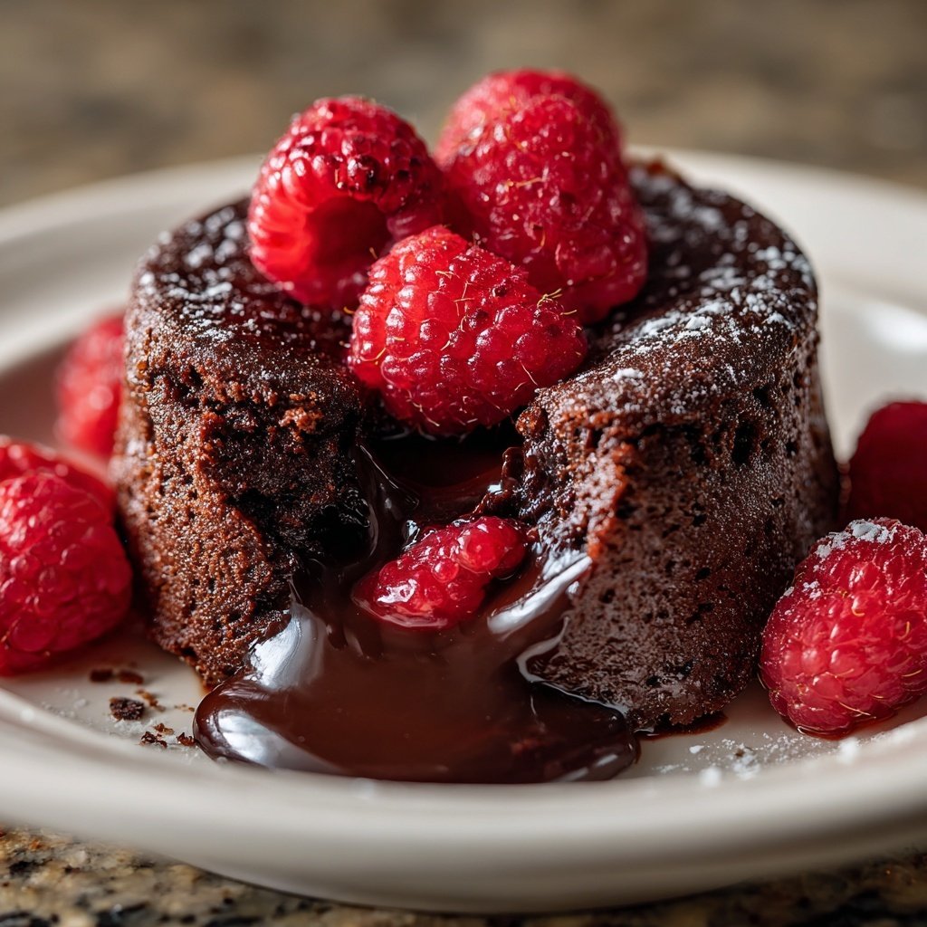 Chocolate Raspberry Lava Cakes