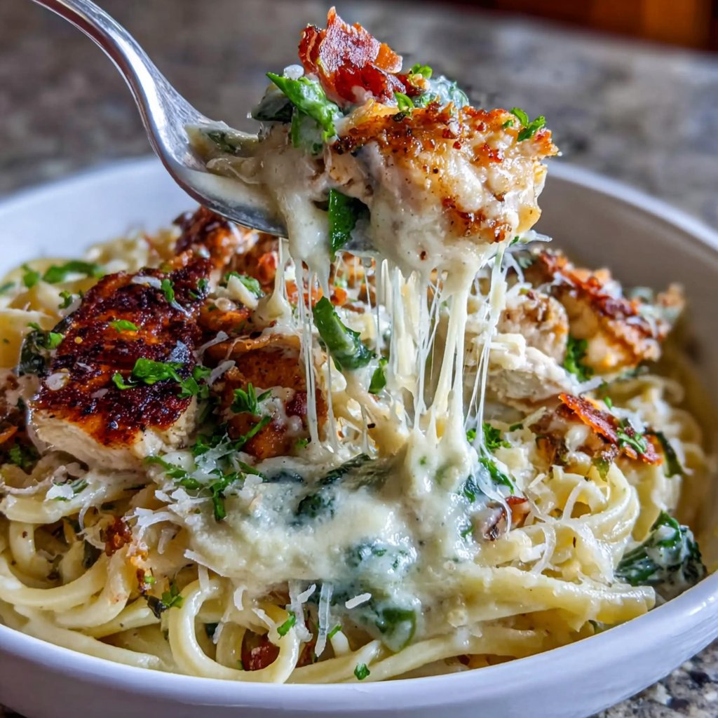 Creamy Spinach Chicken Pasta