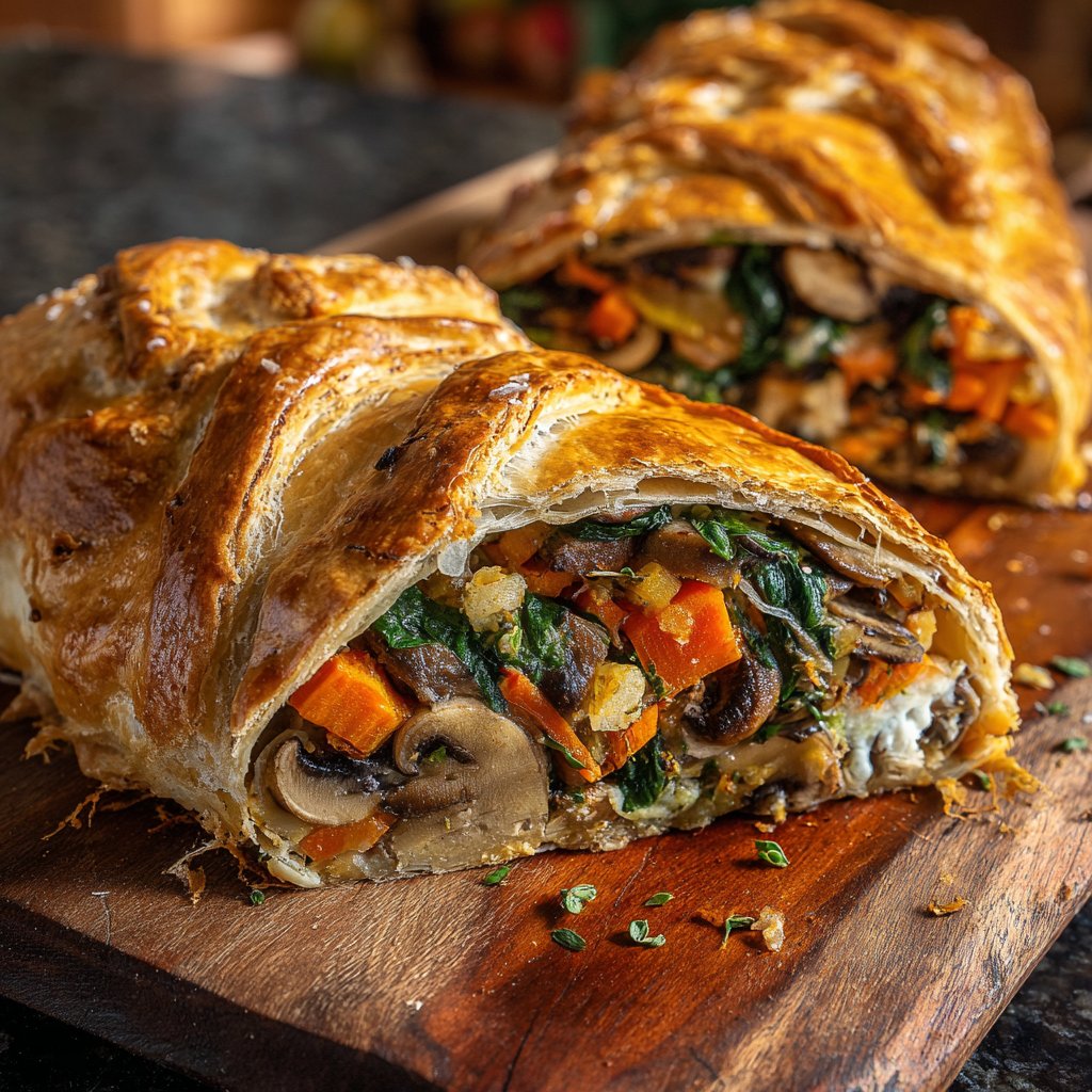 Valentine Dinner Roasted Vegetable Wellington