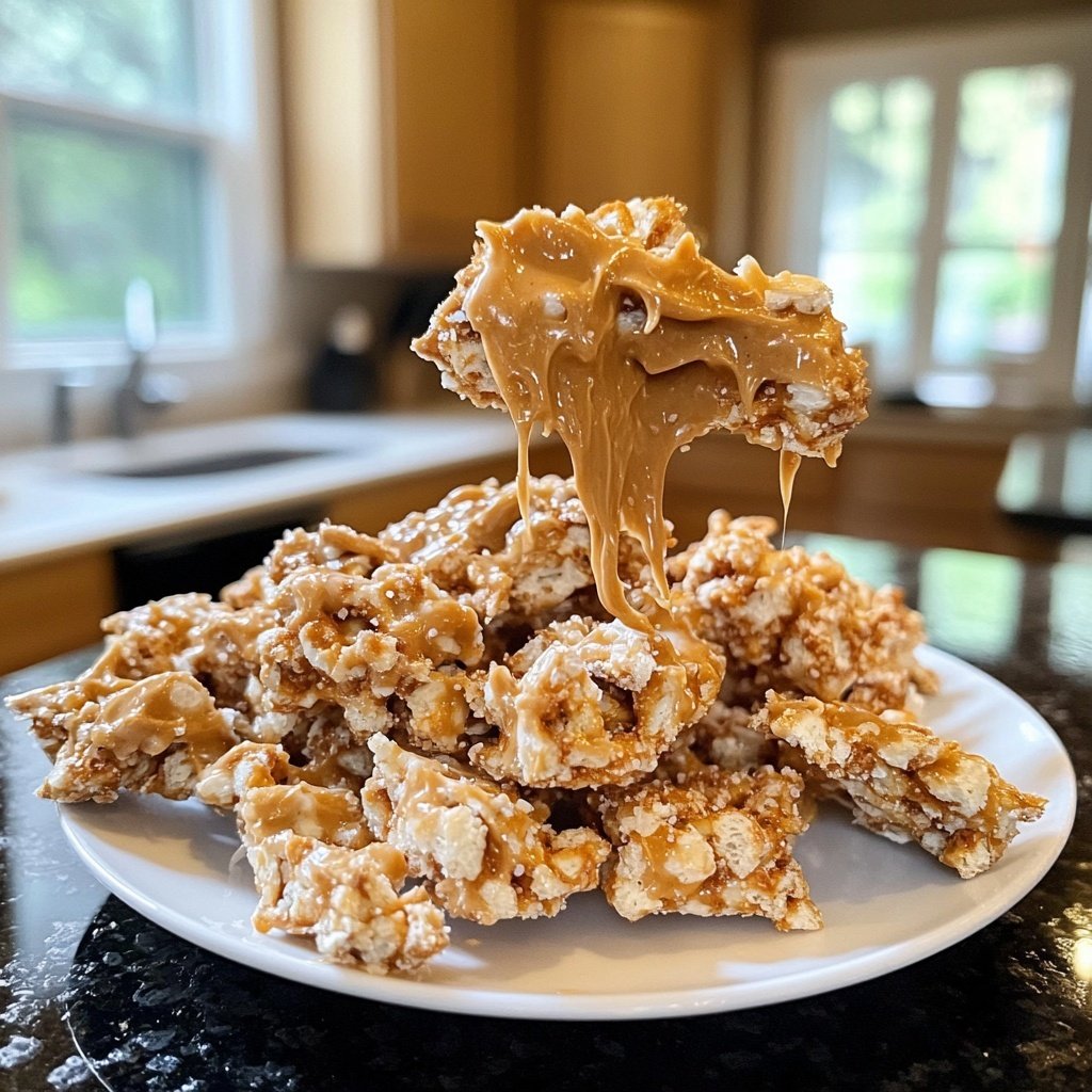 No-Bake Peanut Butter Pretzel Clusters