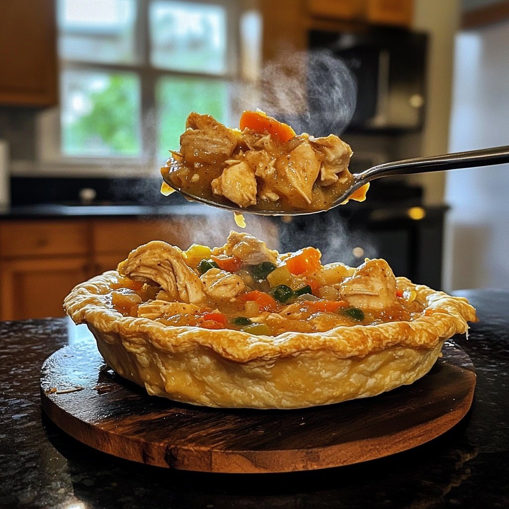 Spicy Crockpot Chicken Pot Pie Filling
