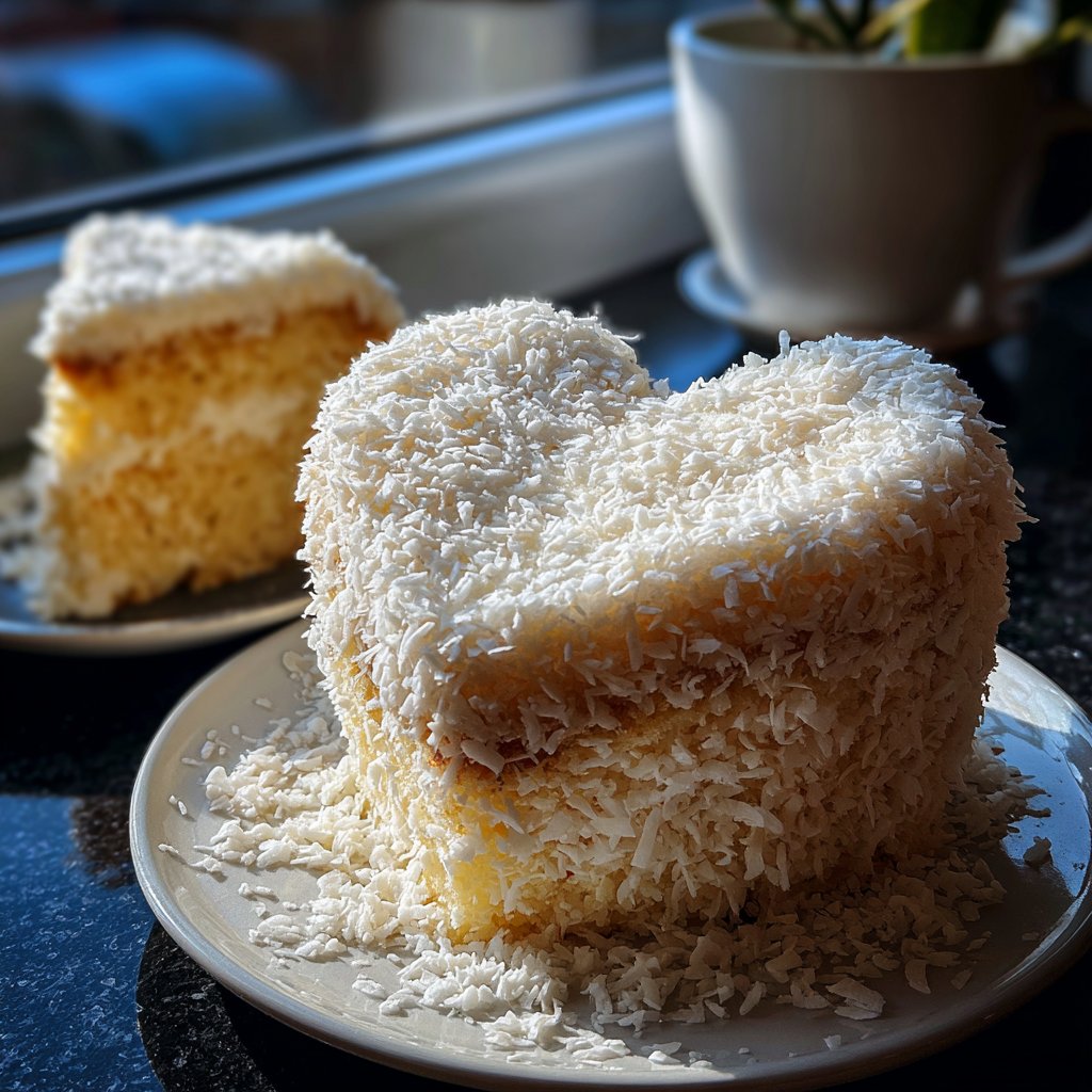 Mini Heart Cake with Coconut Cream