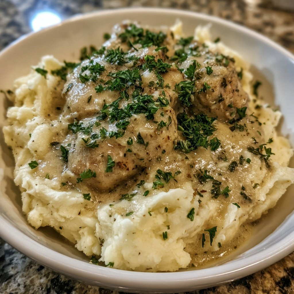Comfort Food Creamy Chicken and Mashed Potatoes
