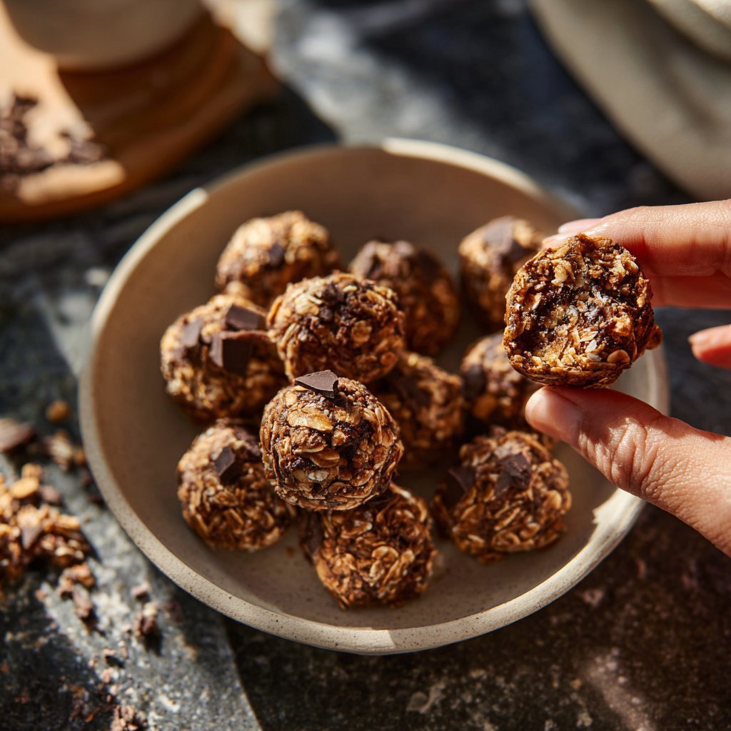 Chocolate Almond Coconut Granola Bites