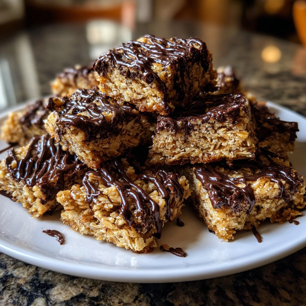 Chocolate Almond Oat Squares
