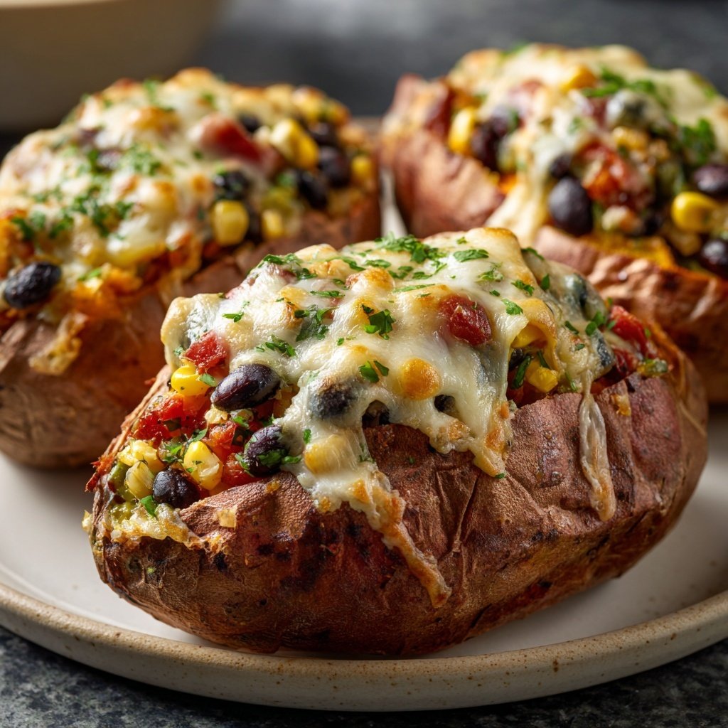 Valentine Dinner Stuffed Sweet Potatoes