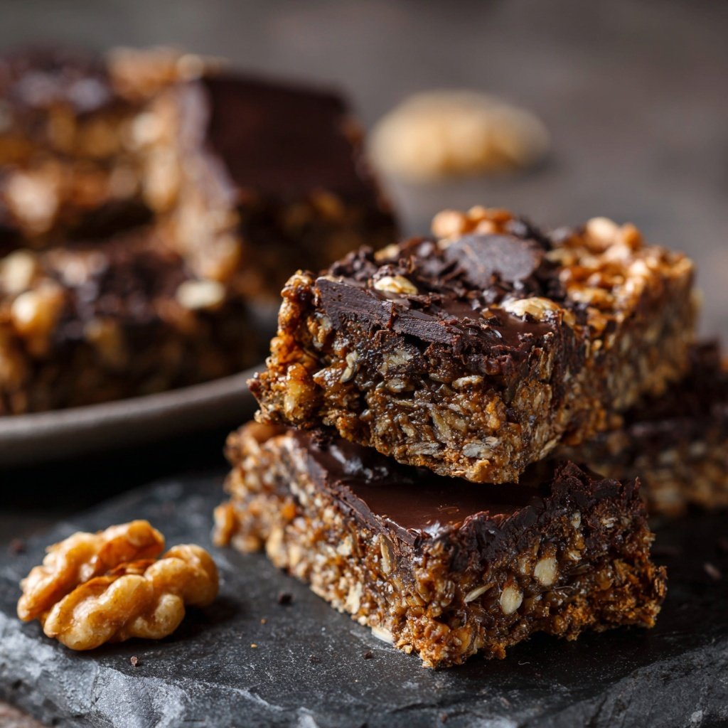 Chocolate Date Walnut Energy Bars
